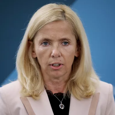 Ljubljana, vlada.Novinarska konferenca po seji vlade.Ministrica za notranje zadeve Tatjana Bobnar.