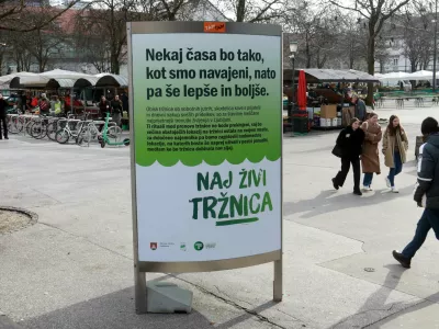 31.01,2025 -plakat za boljšo tžnico, tržnicaFoto: Tomaž Skale