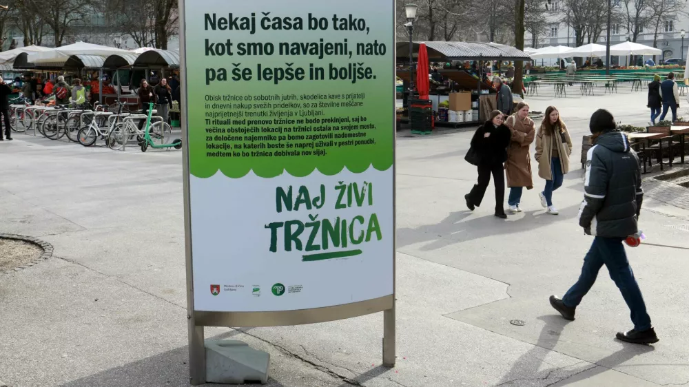 31.01,2025 -plakat za boljšo tžnico, tržnicaFoto: Tomaž Skale