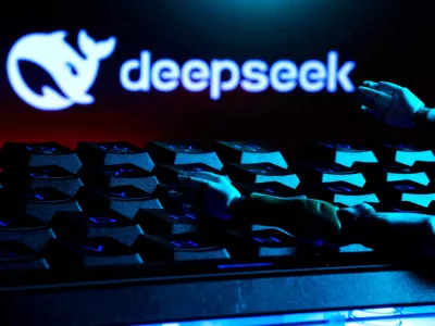 FILE PHOTO: The deepSeek logo, a keyboard, and robot hands are seen in this illustration taken January 27, 2025. REUTERS/Dado Ruvic/Illustration/File Photo