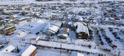 FILE - The city of Nome, Alaska, awaits the first Iditarod Trail Sled Dog Race musher Tuesday, March 14, 2023. Ryan Redington won the race. (Loren Holmes/Anchorage Daily News via AP, File)