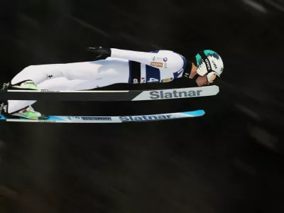 Ski Jumping - FIS Ski Jumping World Cup - Willingen, Germany - February 2, 2025 Slovenia's Anze Lanisek in action REUTERS/Wolfgang Rattay