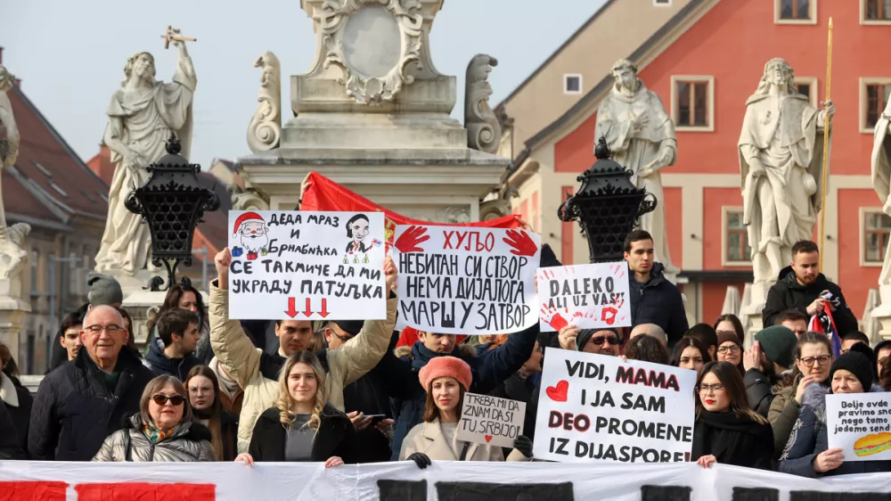 Slovenija, Maribor, 9.2.2025 - shod v podporo študentom v Srbiji