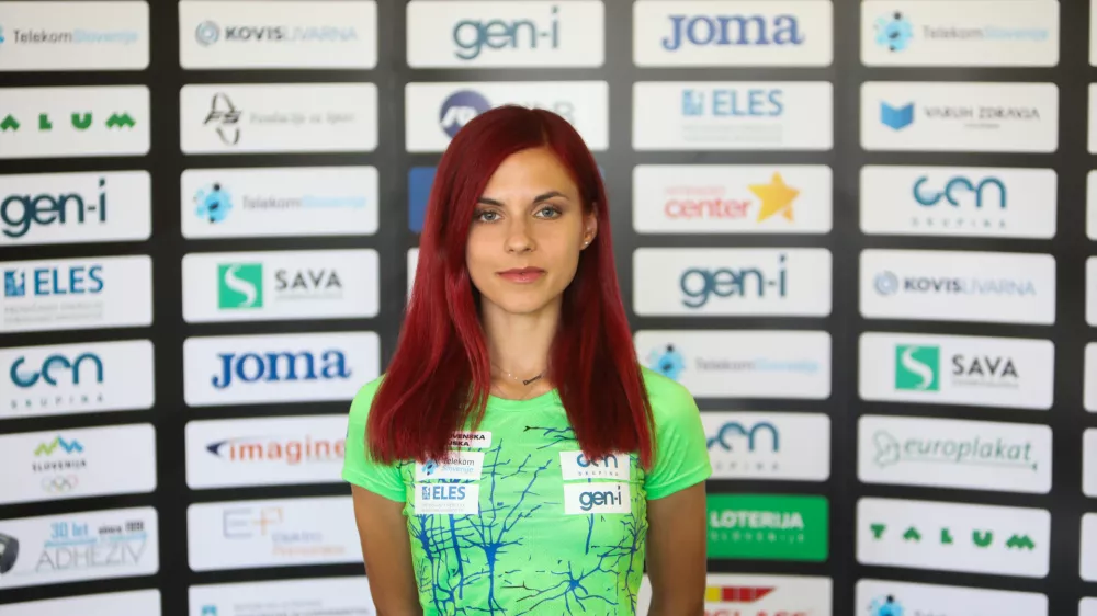 Klara Lukan (tek 5000 m),- 14.08.2023 - Atletska zveza Slovenije (AZS) - moška in ženska atletska reprezentanca pred odhodom na bližnje člansko svetovno prvenstvo v Budimpešti - atleti //FOTO: Bojan Velikonja