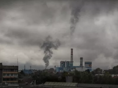 18.10.2024 - Termoelektrarna Toplarna Ljubljana Moste, TE-TOL - Dim - kvaliteta zraka - izpusti CO2FOTO: Luka Cjuha