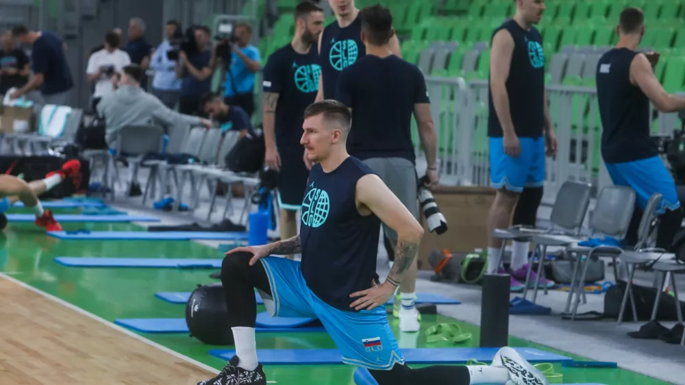 - Gregor Hrovat.- 27.04.2024. Trening slovenske košarkarske reprezentance pred odhodom na kvalifikacijski turnir za Olimpijske igre v Grčiji. //FOTO: Bojan Velikonja