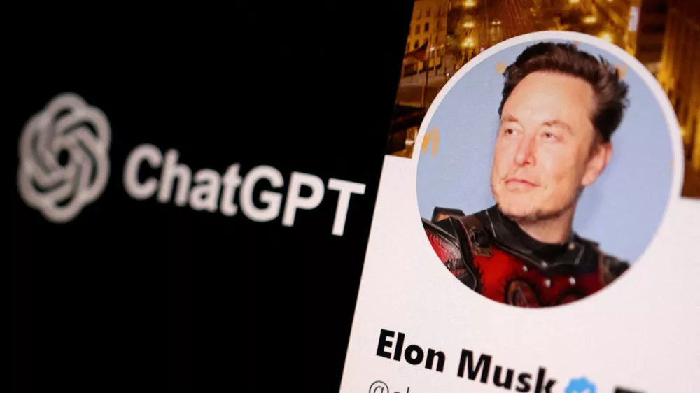 FILE PHOTO: Elon Musk profile picture and ChatGPT logo are seen in this illustration taken, June 11, 2024. REUTERS/Dado Ruvic/Illustration/File Photo