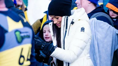 Michael Buble at the Whistler Welcome Celebration during Invictus Games Vancouver Whistler 2025 in Canada.10 Feb 2025Pictured: Meghan Markle, Duchess of Sussex at Skeleton at the Whistler Sliding Centre during Invictus Games Vancouver Whistler 2025 in Canada.,Image: 962003884, License: Rights-managed, Restrictions: NO France, Netherlands, Unknown Country, Model Release: no