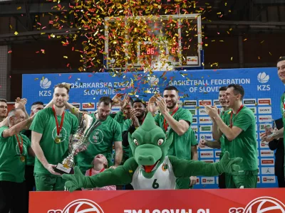 - 17.2.2024 - Finale košarkarskega pokala Spar; Olimpija: Krka, Kodeljevo. // FOTO: Nik Erik Neubauer