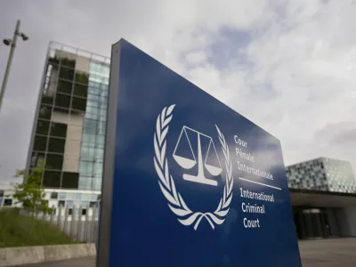 FILE - Exterior view of the International Criminal Court, or ICC, in The Hague, Netherlands, on April 30, 2024. (AP Photo/Peter Dejong, File)