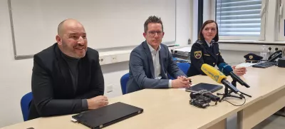Đani Begić, Črtomir Kuret in Darja Štembergar so opozorili na porast spletnih goljufij in preventivne ukrepe. Foto Policija