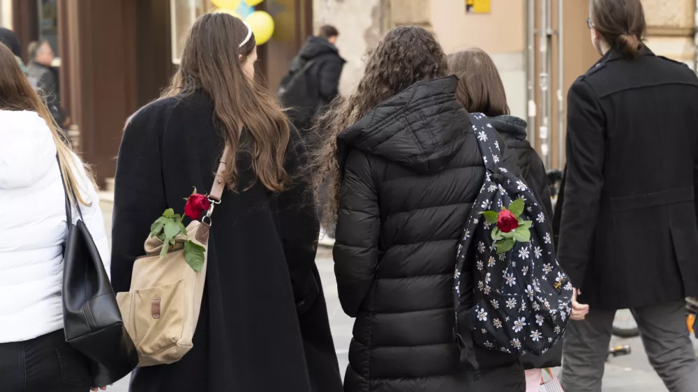 Valentinovo- 14.2.2024 - Pomlad je prišla v mesto.// FOTO: Nik Erik Neubauer