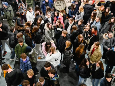 Polni hodniki Fakultete za družbene vede za informativni dan. Foto: Nik Erik Neubauer