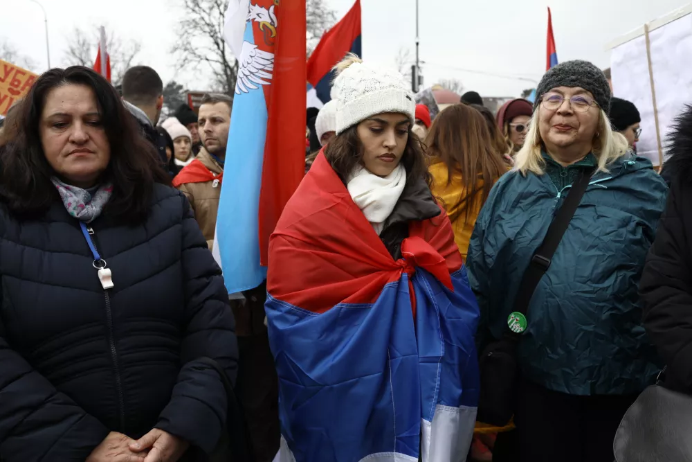 Protesniki so v Kragujevac prišli iz vseh koncev držav. Foto: Luka Cjuha