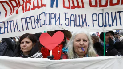 15.2.2025 - Kragujevac - Srbija - študentski protest -  Blokada Kragujevca v podporo študentom Foto: Luka Cjuha