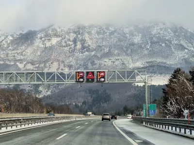 Burja. Primorska avtocesta