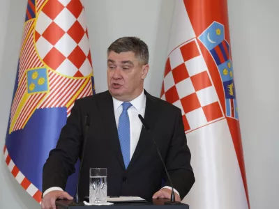 Hrvaska, Zagreb.Prisega hrvaskega predsednika Zorana Milanovica ob zacetku drugega mandata.