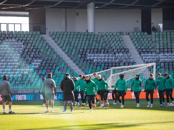 Ljubljana, Stadion Stozice.Trening nogometasev NK Olimpija pred tekmo proti FK Borac.