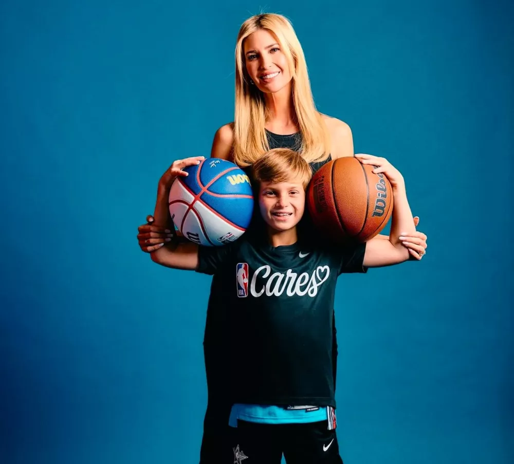 Ivanka Trump je bila s sinom Teodorjem gostja tekme vseh zvezd lige NBA. F instagram Ivanke Trump 