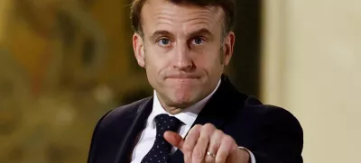 French President Emmanuel Macron gestures after a meeting with European leaders on Ukraine and European security at the Elysee Palace in Paris, France, February 17, 2025. REUTERS/Gonzalo Fuentes