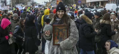 15.2.2025 - Kragujevac - Srbija - študentski protest - Blokada Kragujevca v podporo študentom Foto: Luka Cjuha