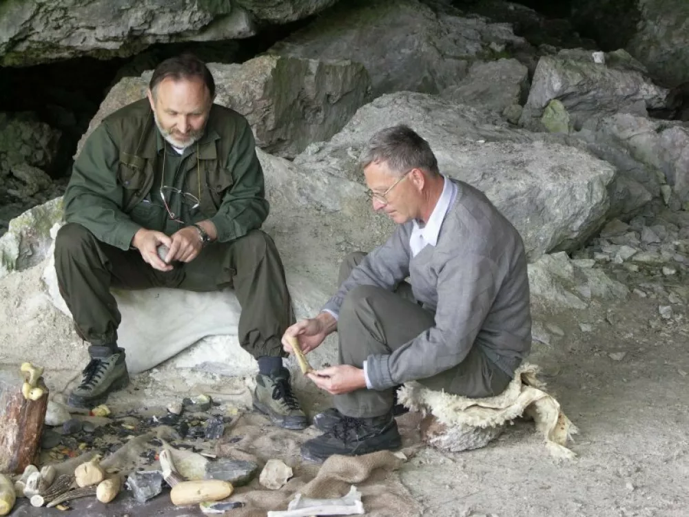 Arheolog Ivan Turk, vodja izkopavanj v Divjih babah / Foto: Matija Turk