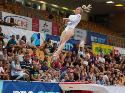 Koper, 18.06.2022Dvorana Arena Bonifika, športna gimnastika, svetovni pokal, Teja Belak