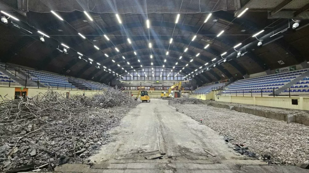 Prenova ledne dvorane na Bledu poteka po načrtih. Foto: Občina Bled