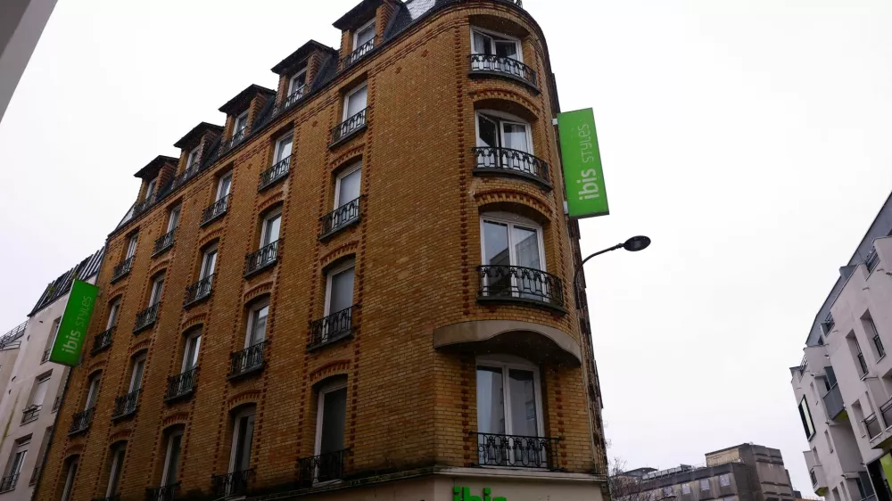 A view of the ibis Styles Paris Nation Porte de Montreuil hotel, after an American woman threw a baby from a hotel window, in Paris, France, February 25, 2025. REUTERS/Stephanie Lecocq