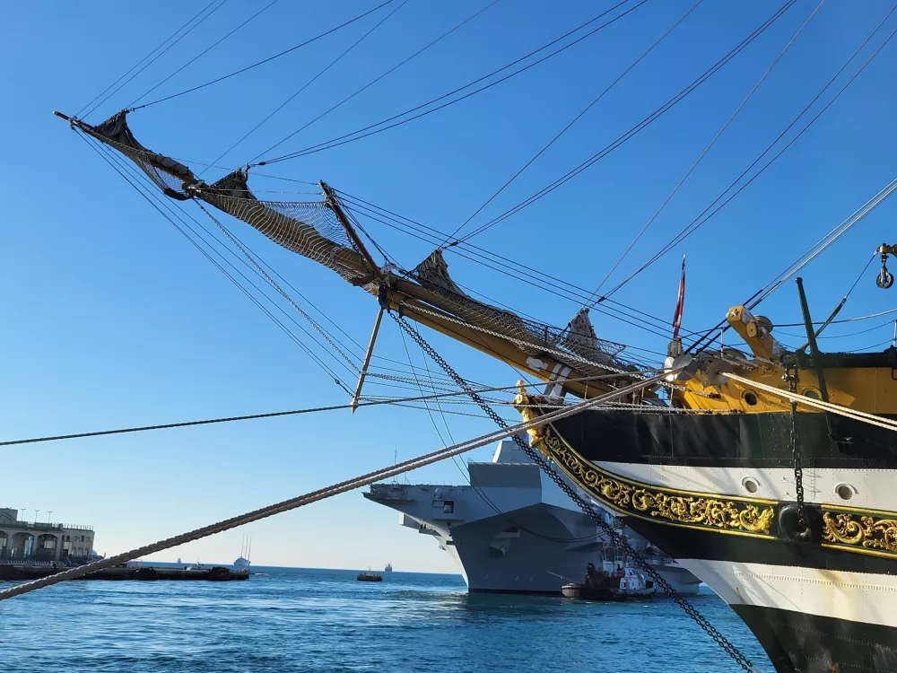 amerigo vespucci, šolska ladja italijanske vojne mornarice, trst / Foto: Katja Gleščič 