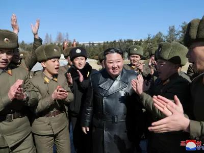 North Korean leader Kim Jong Un visits the Kim Il Sung University of Politics, in Pyongyang, North Korea, February 24, 2025, in this picture released by the Korean Central News Agency. KCNA via REUTERS  ATTENTION EDITORS - THIS IMAGE WAS PROVIDED BY A THIRD PARTY. REUTERS IS UNABLE TO INDEPENDENTLY VERIFY THIS IMAGE. NO THIRD PARTY SALES. SOUTH KOREA OUT. NO COMMERCIAL OR EDITORIAL SALES IN SOUTH KOREA.