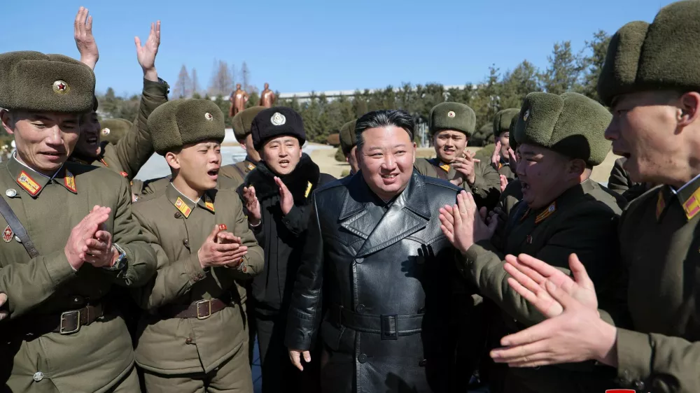 North Korean leader Kim Jong Un visits the Kim Il Sung University of Politics, in Pyongyang, North Korea, February 24, 2025, in this picture released by the Korean Central News Agency. KCNA via REUTERS  ATTENTION EDITORS - THIS IMAGE WAS PROVIDED BY A THIRD PARTY. REUTERS IS UNABLE TO INDEPENDENTLY VERIFY THIS IMAGE. NO THIRD PARTY SALES. SOUTH KOREA OUT. NO COMMERCIAL OR EDITORIAL SALES IN SOUTH KOREA.