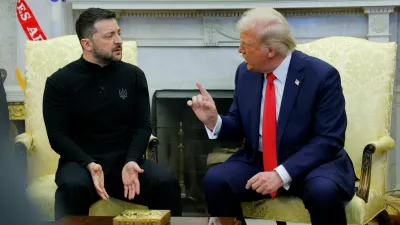 U.S. President Donald Trump meets with Ukrainian President Volodymyr Zelenskiy at the White House in Washington, D.C., U.S., February 28, 2025. REUTERS/Brian Snyder   TPX IMAGES OF THE DAY