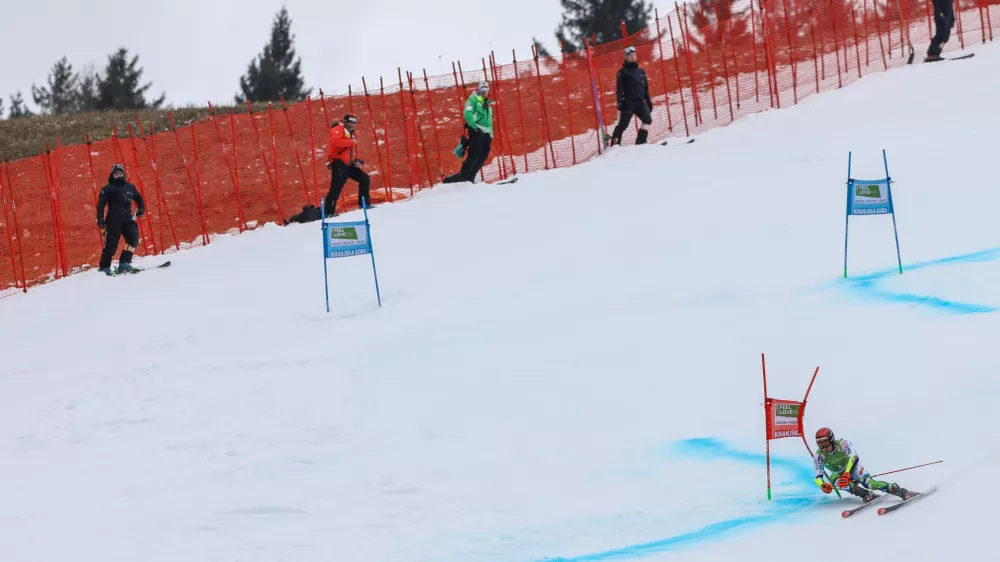 Žan Kranjec01.03.2025 - Audi FIS svetovni pokal v alpskem smučanju Kranjska GoraFoto: Luka Cjuha