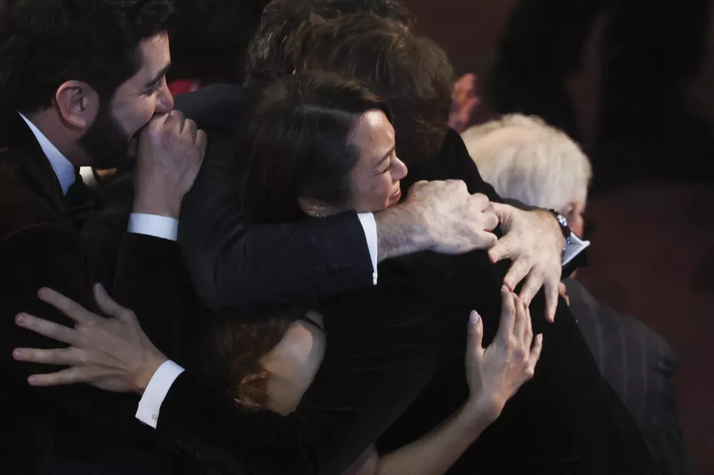 Sean Baker wins the Oscar for Best Film Editing for "Anora" during the Oscars show at the 97th Academy Awards in Hollywood, Los Angeles, California, U.S., March 2, 2025. REUTERS/Carlos Barria