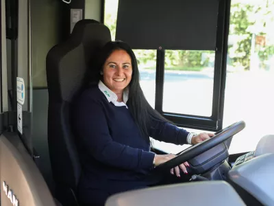 - 11.10.2023 - Klara Zadnikar, voznica mestnega avtobusa LPP - Ljubljanski potniški promet  //FOTO: Bojan Velikonja