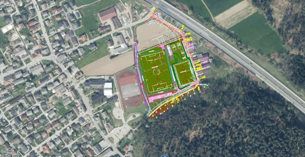 Velika pridobitev v okviru Športnega parka Naklo bo tudi sodobno nogometno igrišče. Foto: Občina Naklo