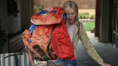 Azul Vieiro, 44, daughter of the late legendary mountaineer Guillermo Vieiro, poses for a picture with her father's rucksack in Mendoza, Argentina, on February 28, 2025. After four decades trapped in the ice of the Tupungato volcano, the backpack left behind by the legendary climber when he died on an expedition in 1985 was rescued by his daughters, in an emotional journey that turned the history of South American mountaineering on its head. Vieiro, known for having climbed Aconcagua, the highest mountain in the Americas at 6,900 metres, several times, lost his life at the age of 44 while descending a complex route on Tupungato accompanied by his apprentice Leonardo Rabal, who also died at the age of 20.,Image: 971549496, License: Rights-managed, Restrictions:, Model Release: noFoto: Profimedia