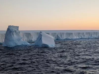 The world's largest iceberg, A23a, in the Scotia Sea between Antarctica and South Georgia