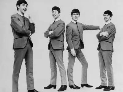 Promotional studio portrait of The Beatles, Paul McCartney, John Lennon, George Harrison and Ringo Starr, 1963 (Photo by Daily Herald Archive/National Science & Media Museum/SSPL via Getty Images)