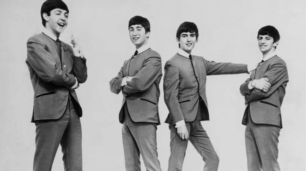 Promotional studio portrait of The Beatles, Paul McCartney, John Lennon, George Harrison and Ringo Starr, 1963 (Photo by Daily Herald Archive/National Science & Media Museum/SSPL via Getty Images)