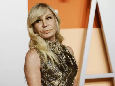 Donatella Versace attends the Vanity Fair Oscars party after the 97th Academy Awards, in Beverly Hills, California, U.S., March 2, 2025. REUTERS/Danny Moloshok