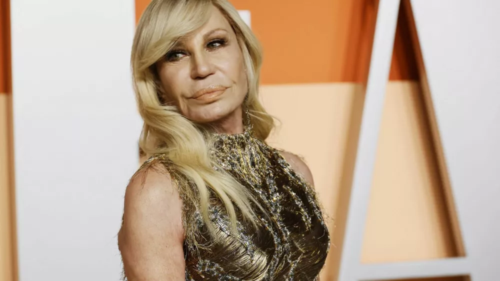 Donatella Versace attends the Vanity Fair Oscars party after the 97th Academy Awards, in Beverly Hills, California, U.S., March 2, 2025. REUTERS/Danny Moloshok