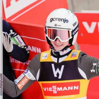 Ski Jumping - FIS Ski Jumping World Cup - Oslo, Norway - March 13, 2025 Slovenia's Nika Prevc during the women's RAW AIR qualification Terje Bendiksby/NTB via REUTERS  ATTENTION EDITORS - THIS IMAGE WAS PROVIDED BY A THIRD PARTY. NORWAY OUT. NO COMMERCIAL OR EDITORIAL SALES IN NORWAY.