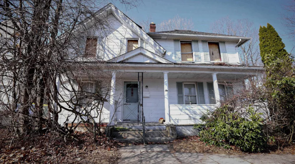 This March 13, 2025 image shows the home of Kimberly Sullivan in Waterbury, Conn. (Jim Shannon/Hearst Connecticut Media via AP)