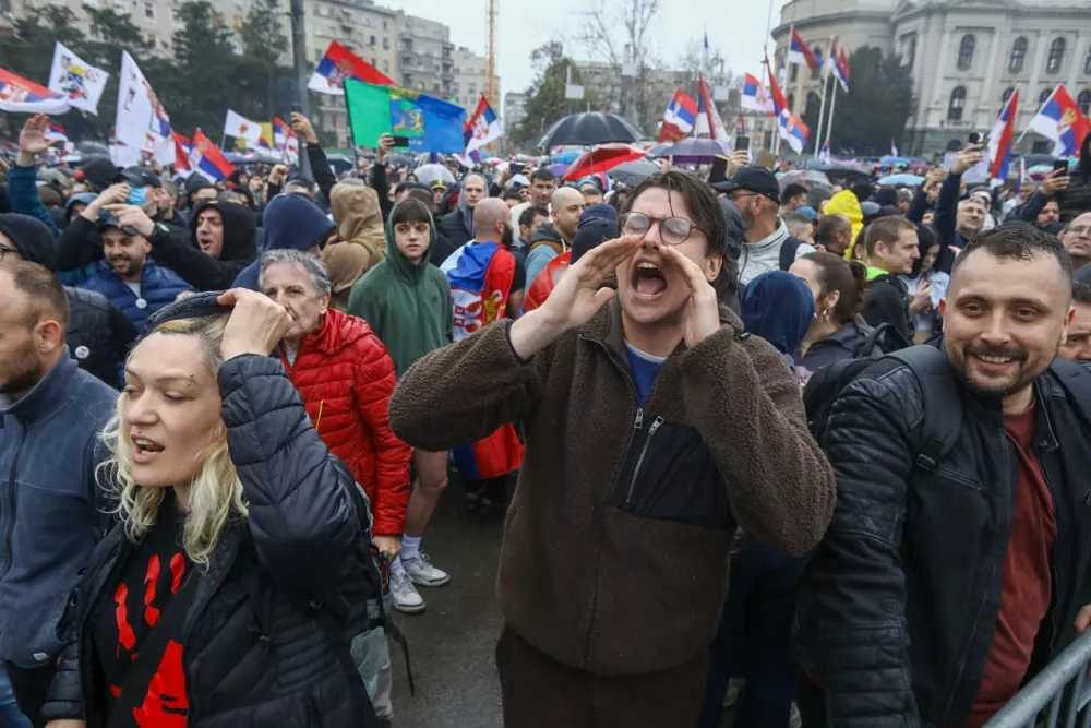 15.3.2025 - Beograd - Srbija - študentski protest veliki sobotni shodFoto: Luka Cjuha