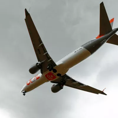 FILE PHOTO: A Boeing 737 Max airplane of Brazilian airlines GOL Linhas Aereas prepares to land at Salgado Filho airport in Porto Alegre, Brazil, December 9, 2020. REUTERS/Diego Vara/File Photo