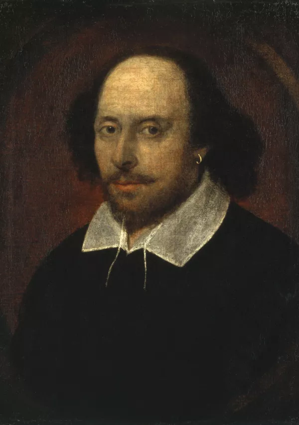 Portret Williama Shakespeara, ki naj bi ga leta 1610 naslikal takrat zelo popularni slikar John Taylor. / Foto: Wikipedija / Foto: Wikipedija