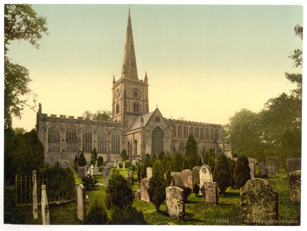 Cerkev Svete Trojice v Stratford-upon-Avonu, kjer je bil Shakespeare krščen in pokopan. / Foto: Wikipedija