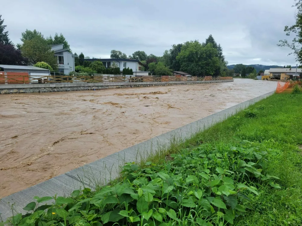 Stanje med poplavami na odseku B2 Etape 1A, Gradaščica. / Foto: Gradascica.si